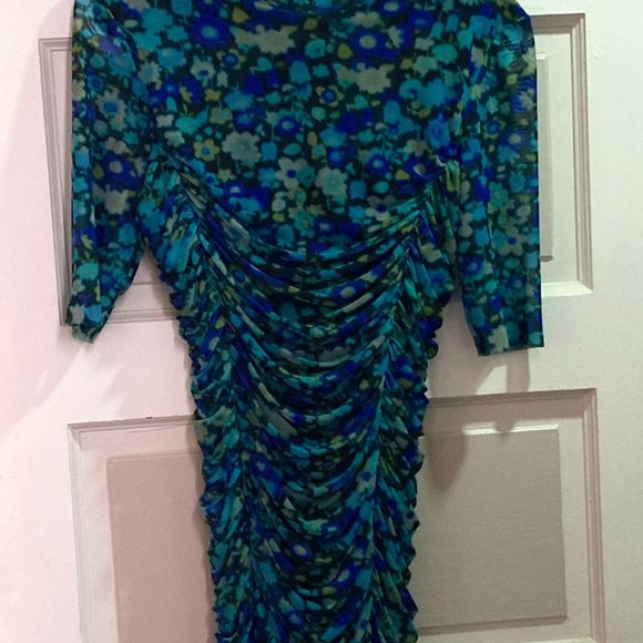 GANNI Printed Mesh Dress - Picture 3 of 9